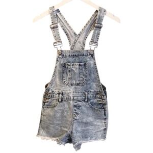 Overall shorts White washed